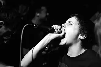 Former vocalist Meghan O'Neil performing live in 2011