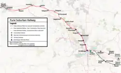 Map of the Pune Suburban Railway network