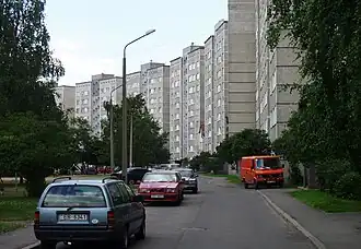 Inner yards of Purvciems apartment blocks in 2005