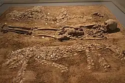 Puyang dragon burial in Xishuipo, supposedly the earliest depiction of a dragon in ancient China, Yangshao culture