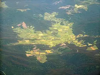 Aerial photo of Pyengana region