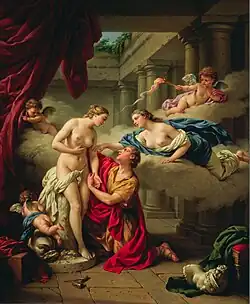 Pygmalion and His Statue by Louis-Jean-François Lagrenée