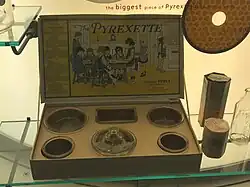 A 1925 Pyrex glass baking dish set for children