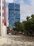 The towers seen from the direction of the Tel Aviv Cinematheque