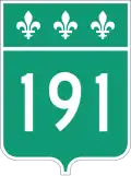 Route 191 marker