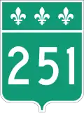 Route 251 marker