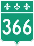 Route 366 marker