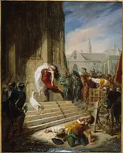 Quasimodo Saving Esmeralda from the Hands of Her Executioners by Eugénie Latil