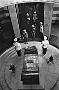 Juliana of the Netherlands visiting the mausoleum
