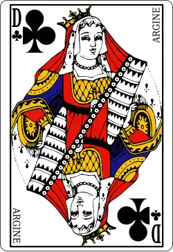 Argine, an anagram of Regina (Latin for "queen")