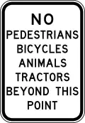 (R6-Q01) Prohibited on Motorways (used in Queensland)