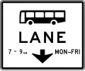 (R7-Q04) Bus Lane Ahead (used in Queensland)