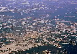 Aerial view of Quesnel in 2009