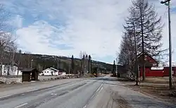 View of the village (Røssvoll Church to the left)
