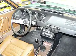 View of the cockpit and dashboard