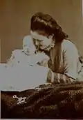 Maria and her mother in 1871.
