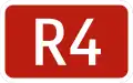 Slovak R4 highway shield