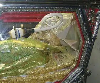Relics of St. Bassian of Lodi, in Lodi's Cathedral Crypt, Italy.