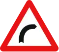 Dangerous curve to the right
