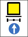 Direction for vehicle category (go straight ahead)