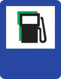 Gas station with petrol gas