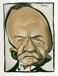 Caricature of R. Sanderson Taylor, editor of the Brisbane Courier, published in Art in Australia (June 1931), first published in December 1925.
