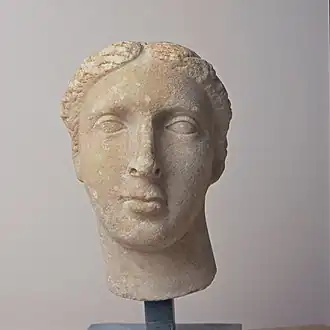 Likely sculpture of Cleopatra V Tryphaena (also known as Cleopatra VI), from Lower Egypt, 1st century BC, currently at the Musée Saint-Raymond, Toulouse, France