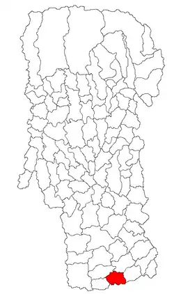 Location in Argeș County