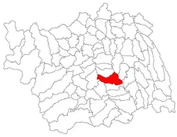 Location in Bacău County