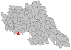 Location in Iași County