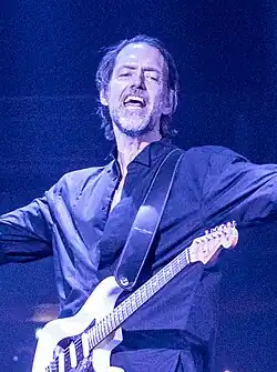 O'Brien performing with Radiohead in 2025