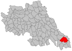 Location in Iași County