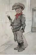 Ragamuffin street urchin boy