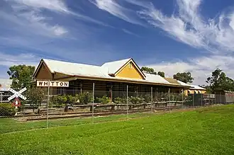 Train station, now disused and relocated to the town museum