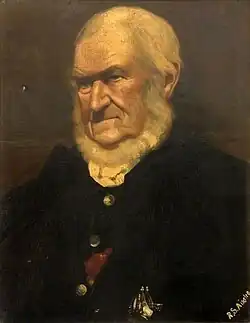 Portrait of Ralph St John Ainslie, a college servant