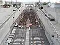 The change of track forward of the Auditorio station as of June 11, 2017.