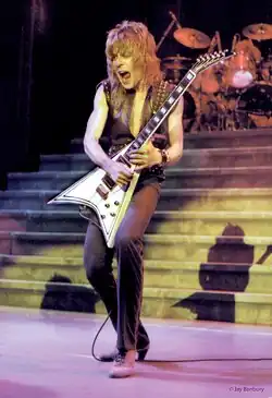 Rhoads performing in 1982