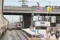 Temporary station structure used during the construction of the new station, used between 2013-2020