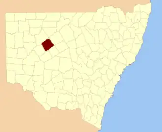 Location in New South Wales
