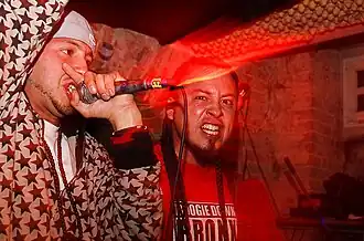 G1 (left) and RodStarz performing in Berlin, Germany, 2011