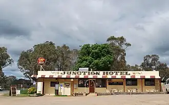 The former Junction Hotel at Ravenswood, destroyed by fire in 2014