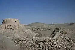 Rawak Stupa in the Taklamakan Desert