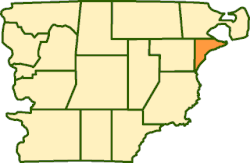 location of Rawson Department in Chubut Province