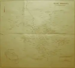 A map depicting The District of Branković drawn based on toponyms from the defter[7]