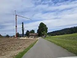 The road into Rebévelier village