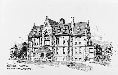 Receiving Ward, Episcopal Hospital, Philadelphia, Pennsylvania (1892–94, demolished)