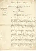 Reconstituted birth certificate (recto)