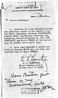 Recording of proxy for the photostat copies of the Axis commanders in Italy (Vietinghoff, Wolff, and Graziani)