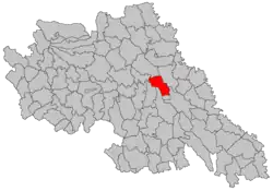 Location in Iași County