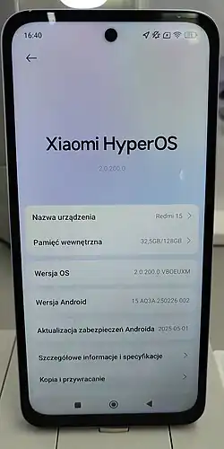 Redmi 15 front